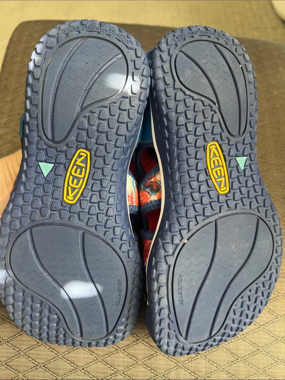 Keen Kids Blue & Orange Patterned Water Shoes